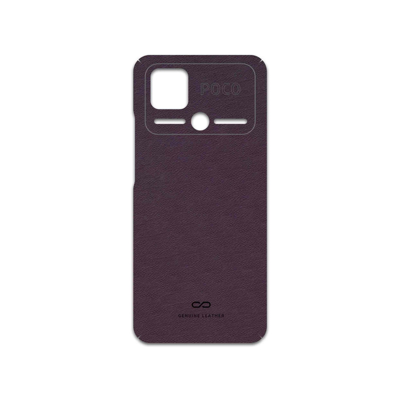 برچسب پوششی ماهوت مدل Purple-Leather مناسب برای گوشی موبایل شیائومی Poco C40