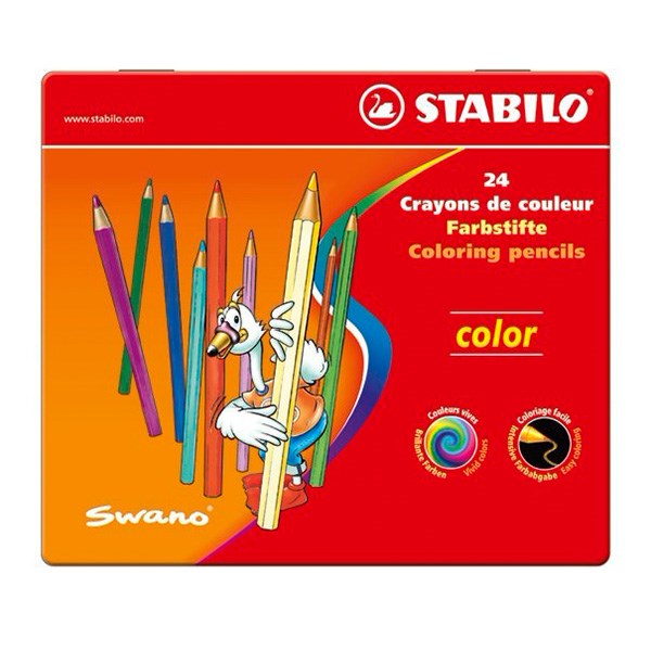 مداد رنگی 24 رنگ استابیلو مدل Swano