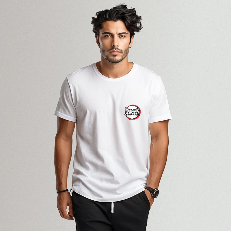 تی شرت آستین کوتاه مردانه مدل 14021207c رنگ سفید