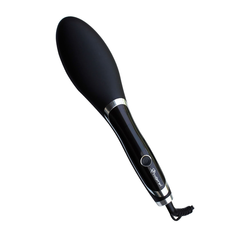 برس حرارتی پرو جیمی مدل GM-2972، با صفحات از جنس سرامیک، دارای قابلیت چرخش 360 درجه کابل، نمایشگر LCD، دکمه‌ی روشن/خاموش، گستره دما 150 تا 400 درجه سانتی‌گراد، به همراه سیم‌ 1.67 متری