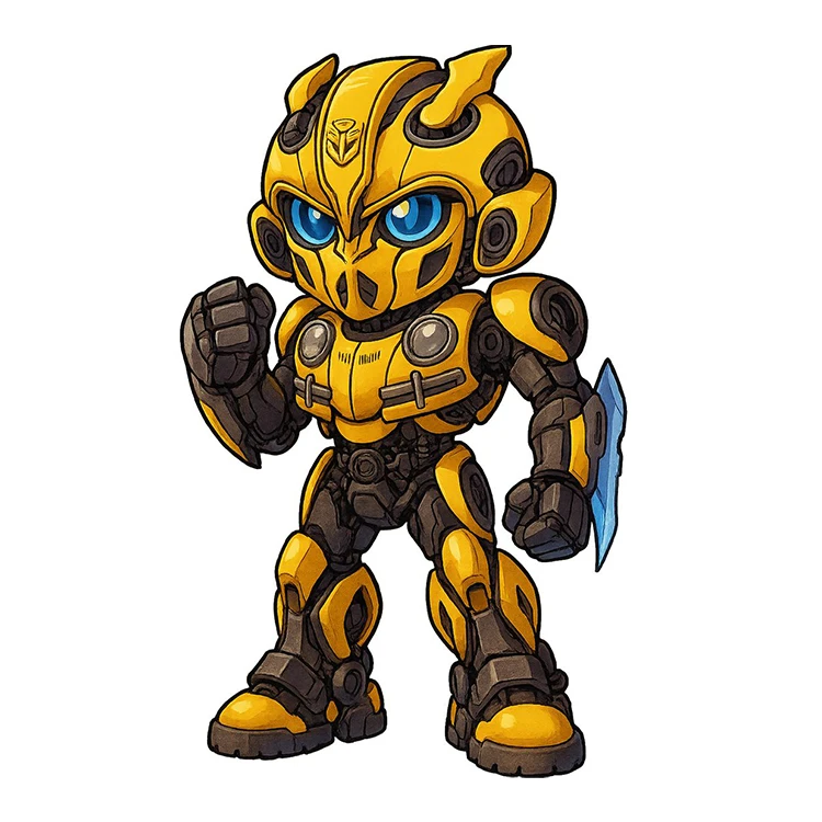 استیکر پارچه و لباس پاد آفرین مدل ربات های تبدیل شونده کد 1881