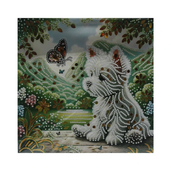 بازی آموزشی رنگ آمیزی مدل تابلو نقاشی الماسی طرح سگ