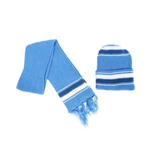 ست شال و کلاه پسرانه کد BLUE43