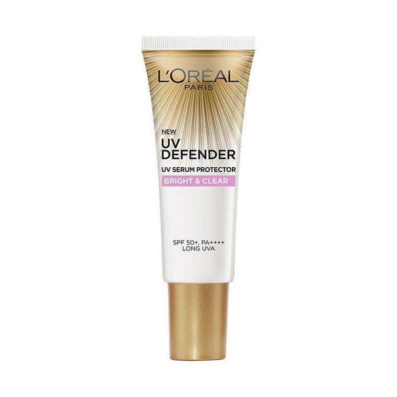 کرم ضد آفتاب بدون رنگ لورآل SPF 50 مدل Bright And Clear مناسب برای پوست خشک حجم 50 میلی لیتر