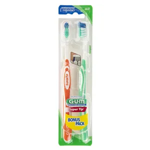 G.U.M Super Tip Bunus Medium Toothbrush Pack of 2