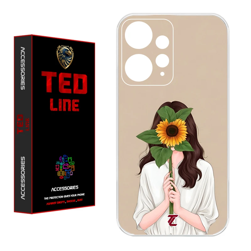 کاور تدلاین طرح دختر آفتابگردان کد 1153 مناسب برای گوشی موبایل شیائومی Redmi Note 12 4G