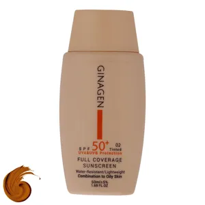 کرم ضدآفتاب ژیناژن SPF50 مدل 02، مناسب پوست‌های چرب، حجم 50 میلی‌لیتر