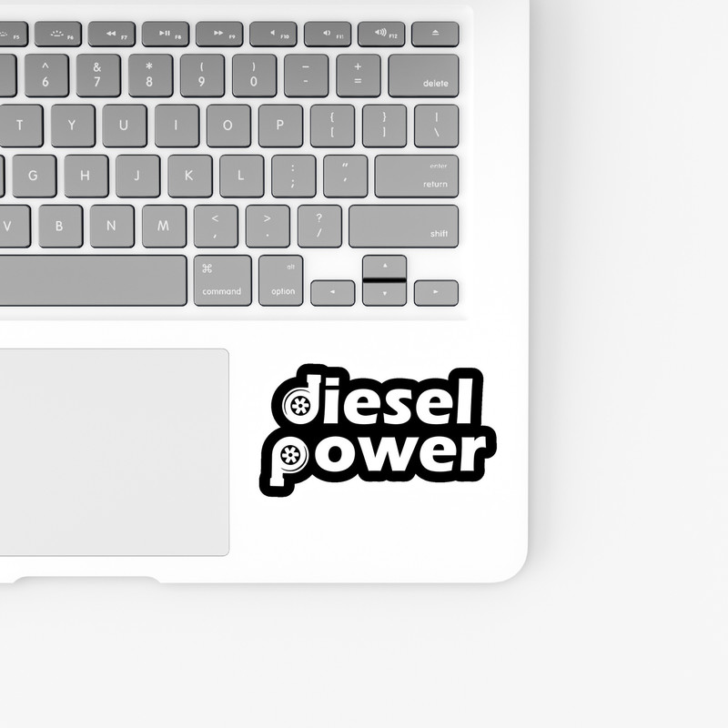 استیکر لپ تاپ و موبایل بووم طرح نوشته مدل Diesel Power کد ZX065