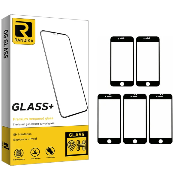 محافظ صفحه نمایش 5D راندیکا مدل GLD مناسب برای گوشی موبایل اپل IPhone 7 plus/8 plus بسته 5 عددی
