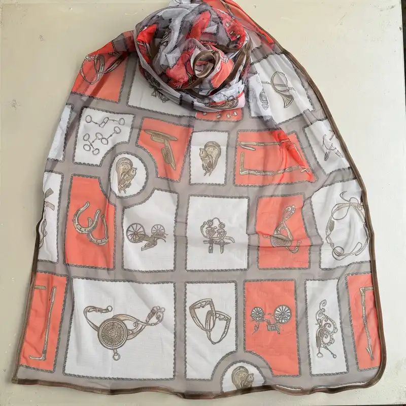 شال زنانه مدل توری تابستانی چهار خانه