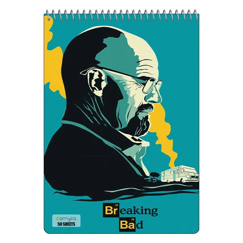 دفتر نقاشی 50 برگ سیمی کارنیکا طرح بریکینگ بد Breaking Bad کد 35209