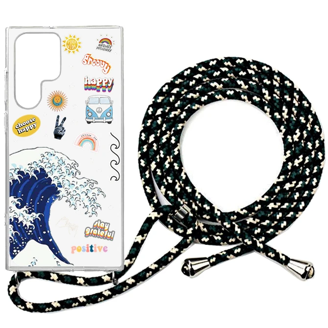 کاور طرح Wave مناسب برای گوشی موبایل سامسونگ  Galaxy S23 Ultra به همراه بند