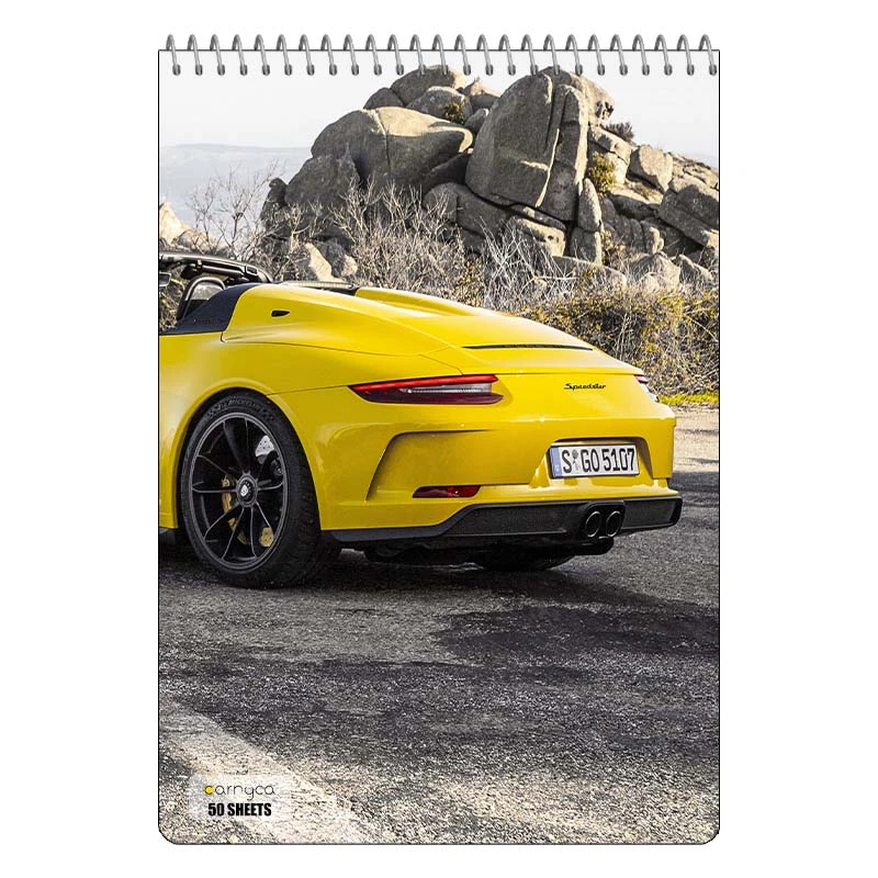 دفتر نقاشی 50 برگ سیمی کارنیکا طرح پورشه Porsche کد 11874