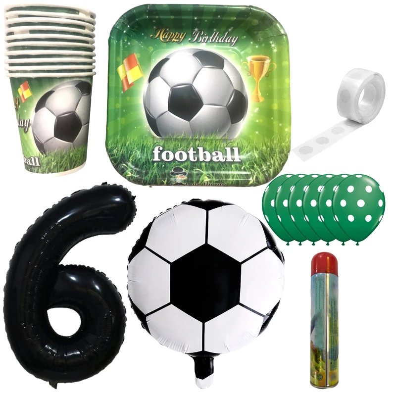 مجموعه 30 عددی تم تولد مستر تم طرح توپ فوتبال پلاس کد 6