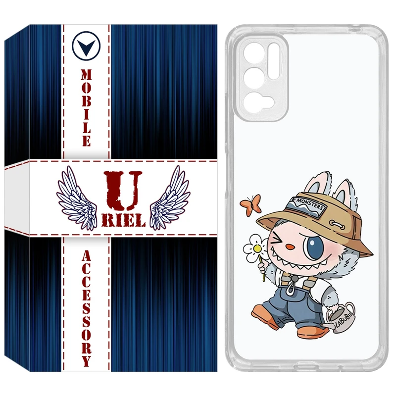 کاور یوریل مدل Clear کد 111 طرح لبوبو Labubu مناسب برای گوشی موبایل شیائومی Redmi Note 10 5G / Note 11SE / Poco M3 Pro