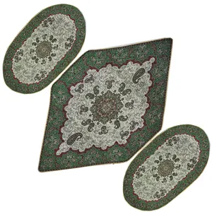 ست 3 تکه رومیزی ترمه مدل بته جقه کد 2LM