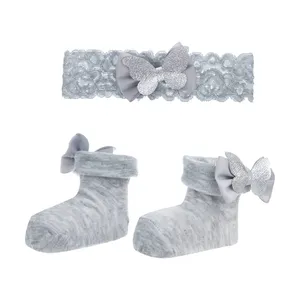 ست هدبند و جوراب نوزادی کد 2024