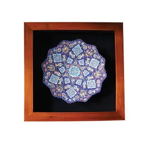 تابلو بشقاب میناکاری طرح گل پرداز کد 20082
