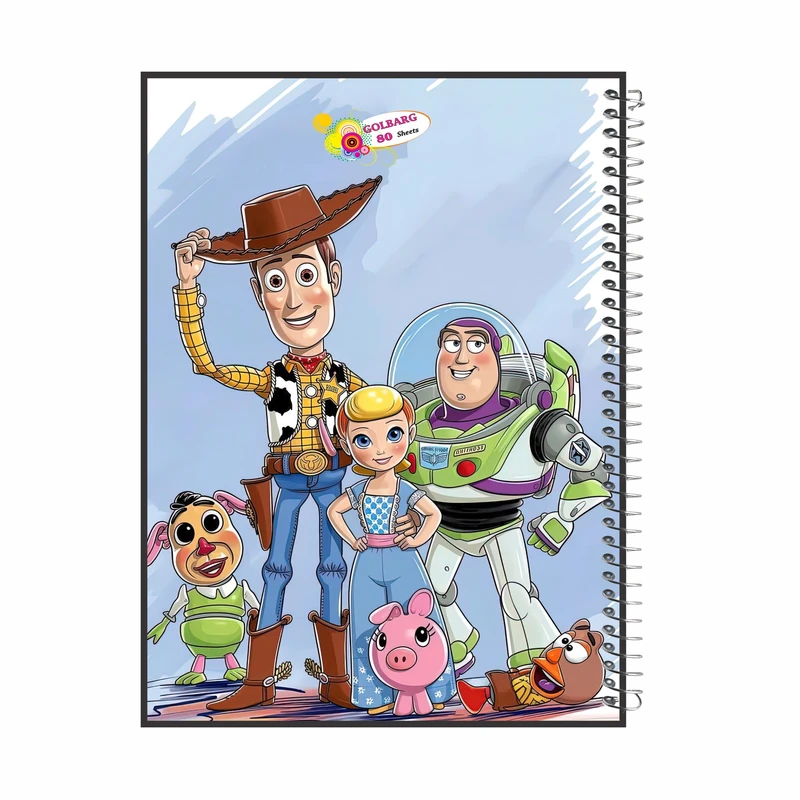 دفتر مشق 80 برگ گلبرگ مدل داستان اسباب بازی کد 2918