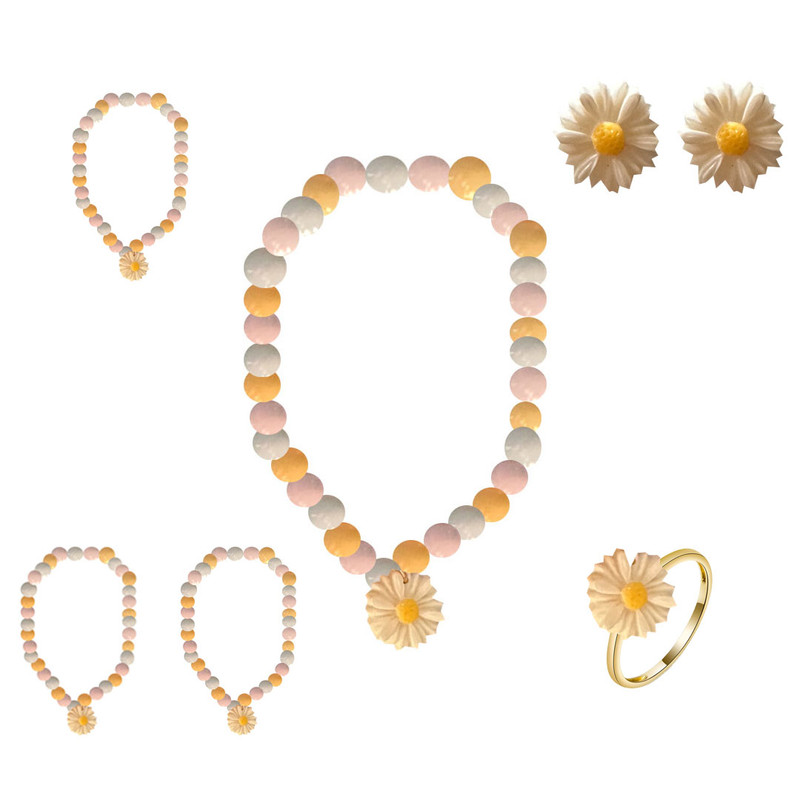 ست دخترانه مدل بابونه کد 7557