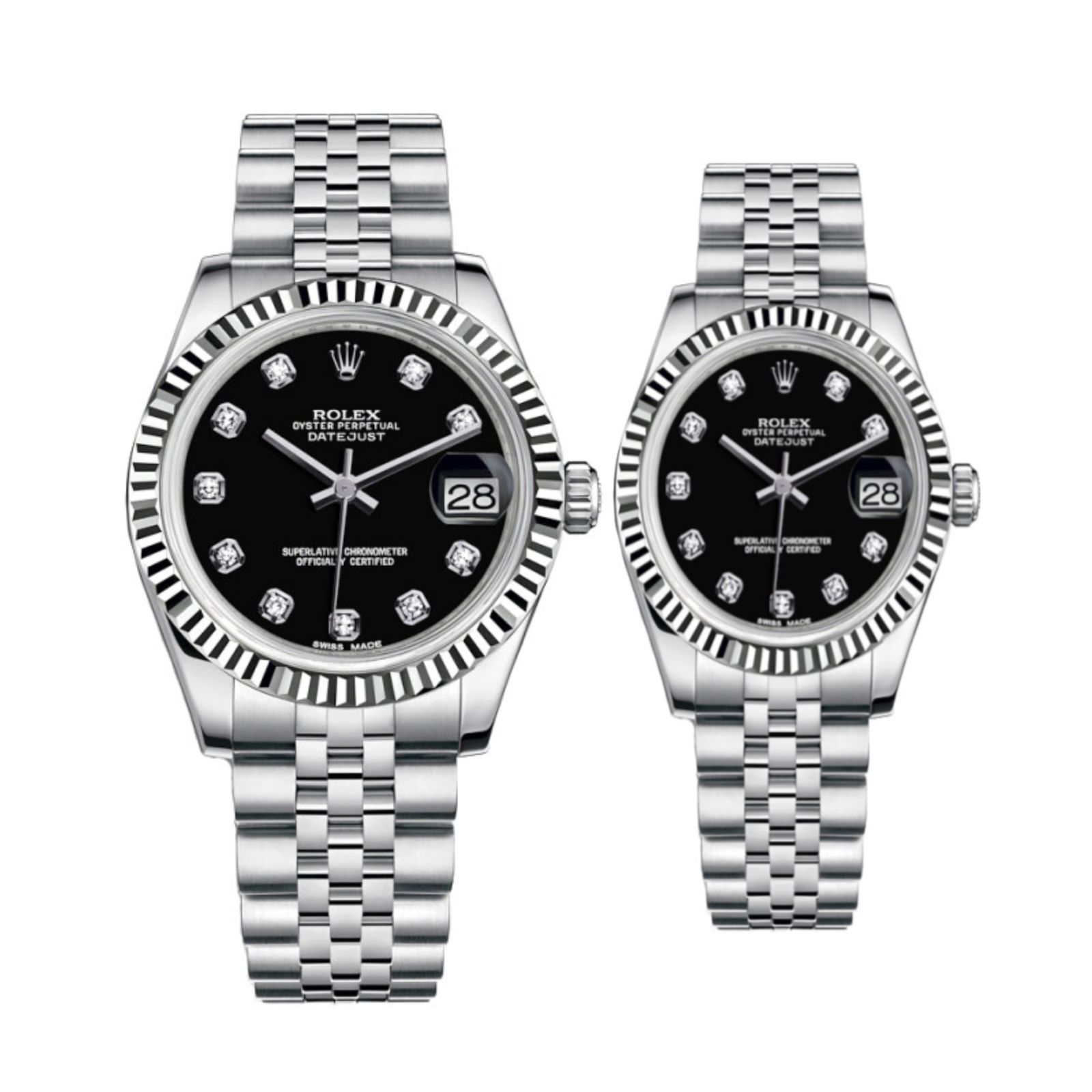 ست ساعت مچی عقربه ای زنانه و مردانه  مدل datejust -  - 1