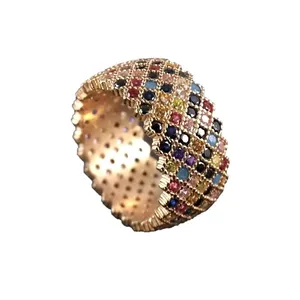 انگشتر نقره زنانه مدل دورنگین glsr-1232