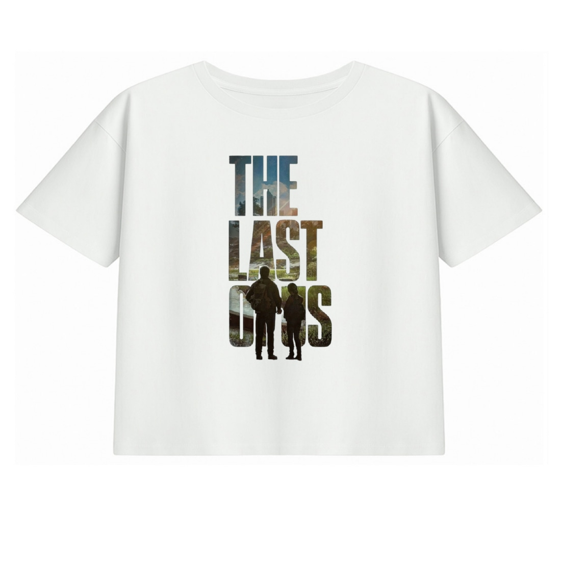 کراپ تی‌شرت آستین کوتاه زنانه مدل LAST OF US