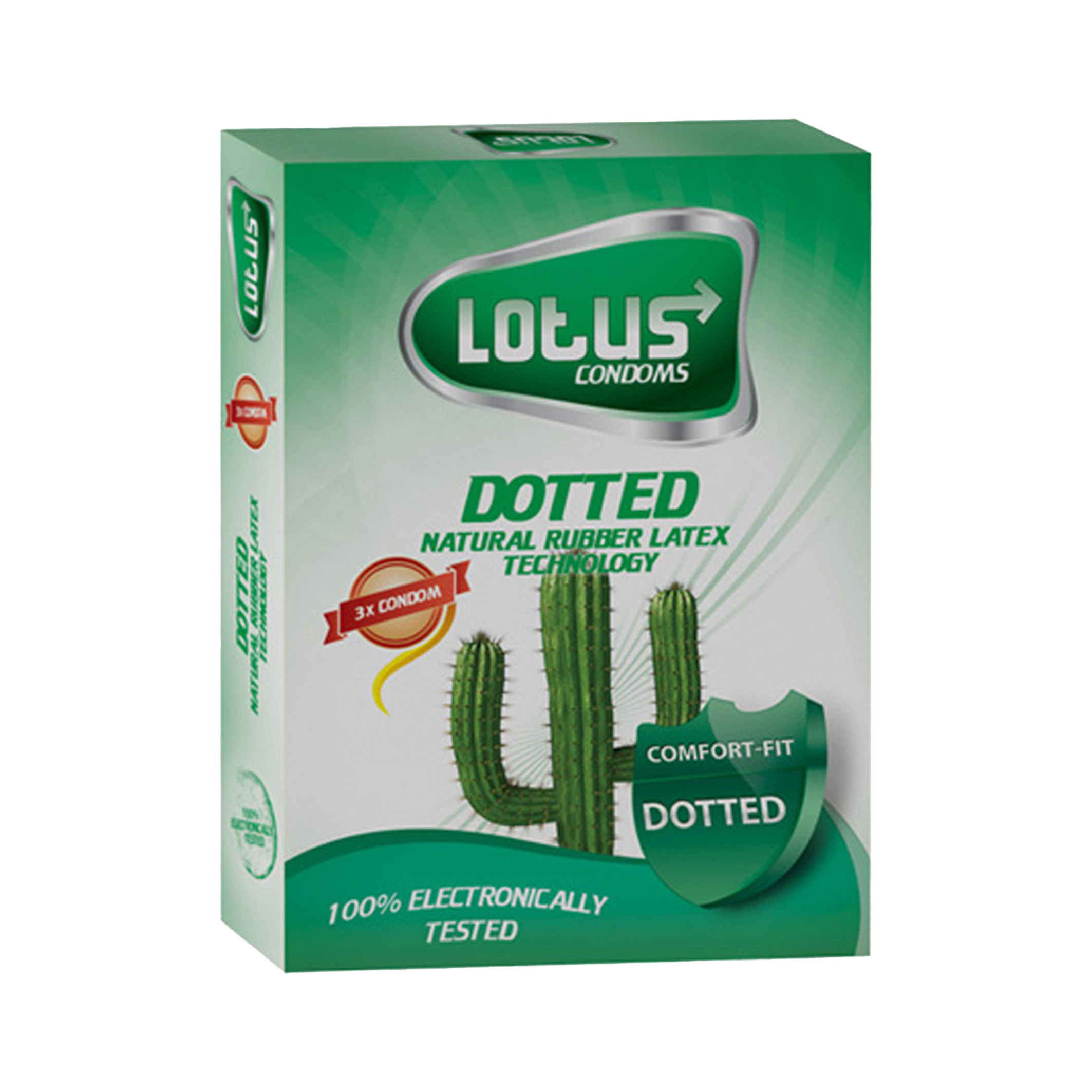 کاندوم لوتوس مدل dotted بسته 3 عددی