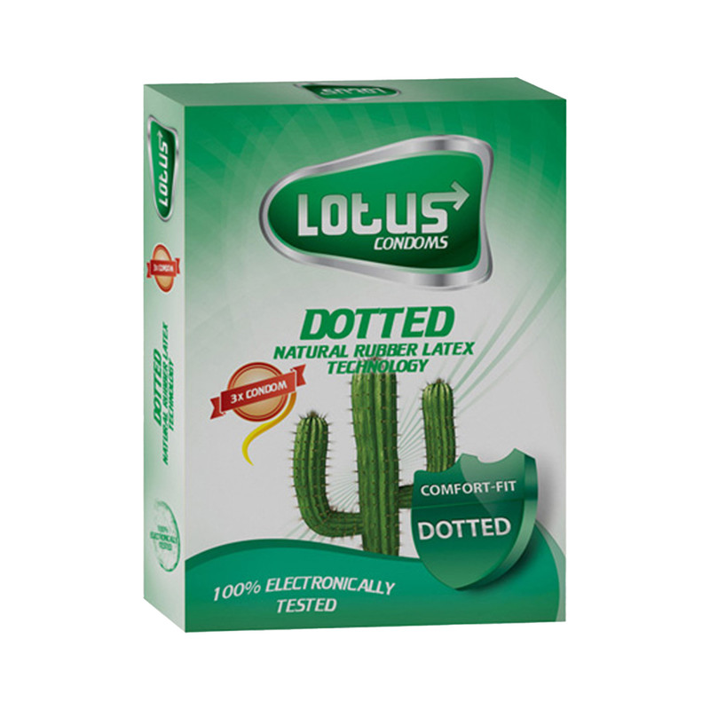 کاندوم لوتوس مدل dotted بسته 3 عددی