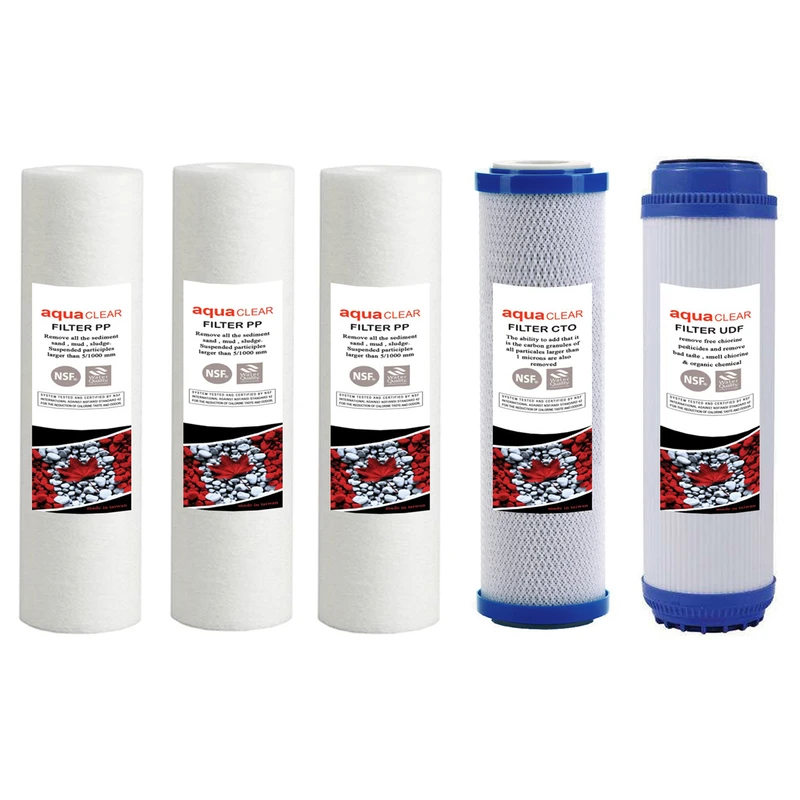 فیلتر دستگاه تصفیه آب آکوآکلر مدل EXTRA PP-2 مجموعه 5 عددی