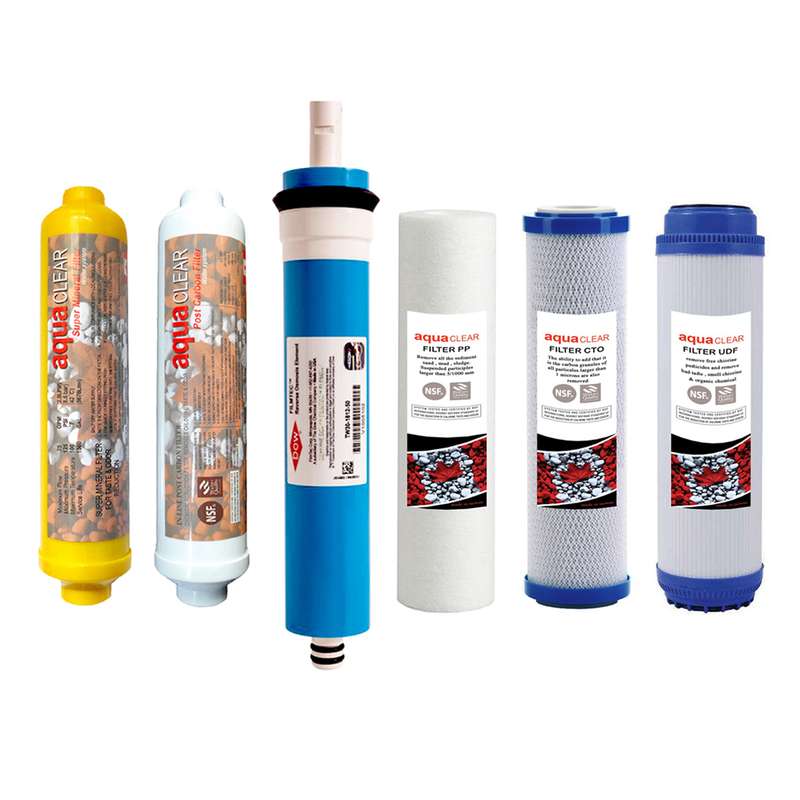 فیلتر دستگاه تصفیه آب آکوآکلر مدل RO-CP6 مجموعه 6 عددی فیلتر دستگاه تصفیه آب آکوآکلر مدل RO-CP6 مجموعه 6 عددی