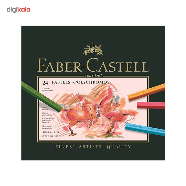 پاستل گچی 24 رنگ فابر کاستل مدل Polychromos