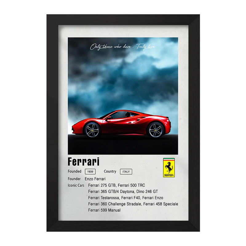 تابلو خندالو مدل ماشین فراری (Ferrari) کد F11951