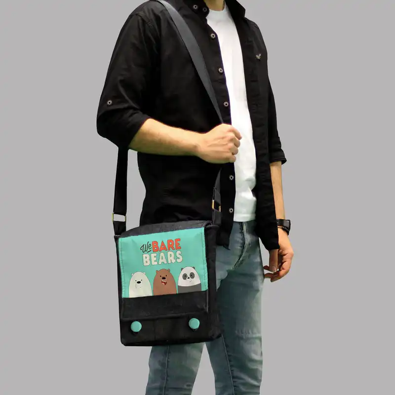 کیف دوشی بچگانه چی چاپ طرح خرس های کله فندقی