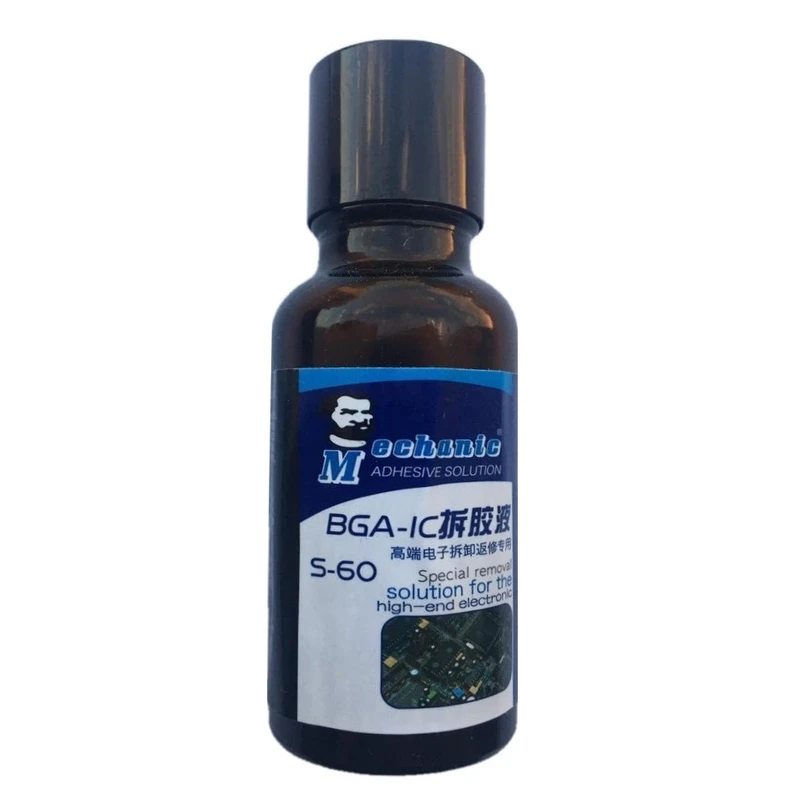 حلال چسب مکانیک مدل BGA-IC S-60 حجم 20 میلی لیتر