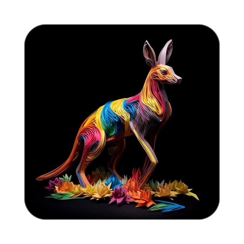 زیر لیوانی کاکتی طرح حیوانات رنگی مدل mp25636