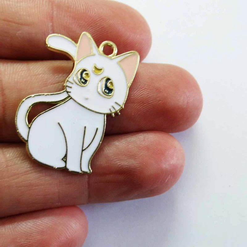 آویز گردنبند دخترانه مدل گربه ملوس کد 43 بسته 5 عددی