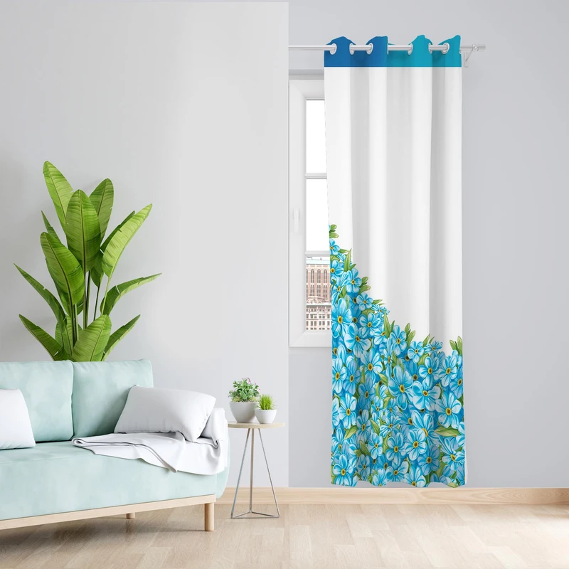 پرده مدل گل مخمل پانچی کد 1061 سایز 140x200 سانتی متر