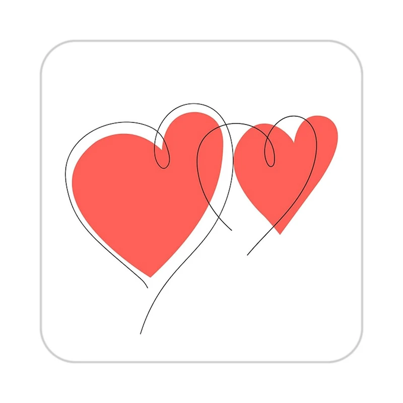 زیر لیوانی کاکتی طرح عاشقانه مدل mp38899