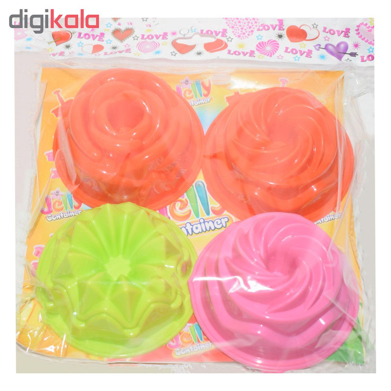 قالب ژله و دسر پلی نیک مدل ID بسته 4 عددی
