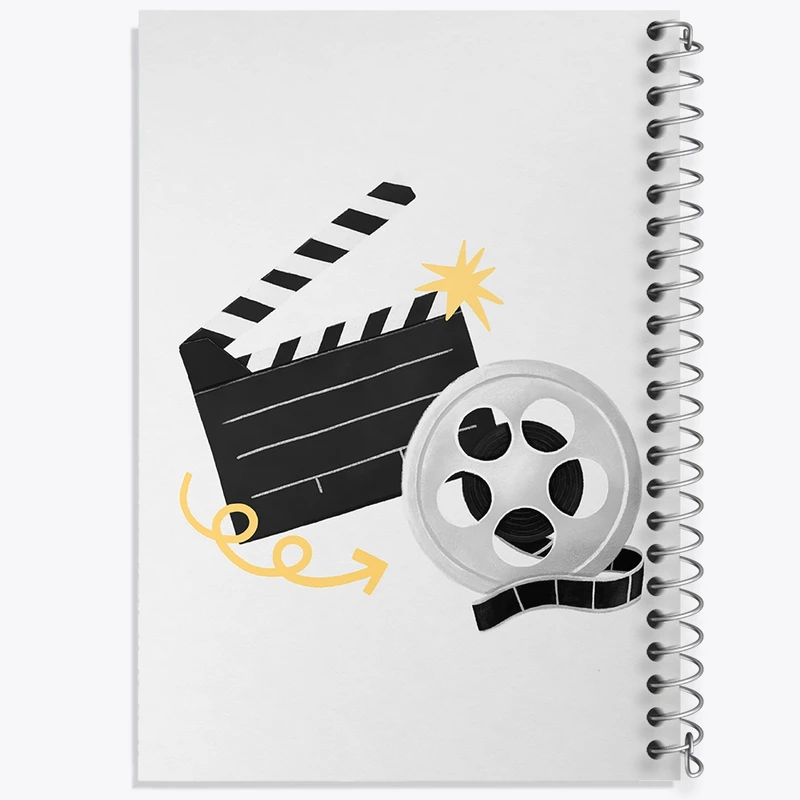 دفتر ژورنال نویسی 50 برگ خندالو مدل نقطه ای طرح فیلم (Film) کد F2554