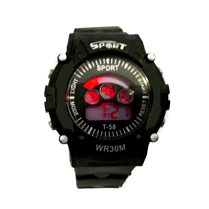 ساعت مچی دیجیتال پسرانه مدل wr30m کد b10 ساعت مچی دیجیتال پسرانه مدل wr30m کد b10