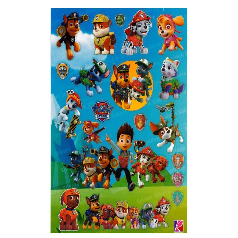 برچسب طرح سگ نگهبان کد PAW 333