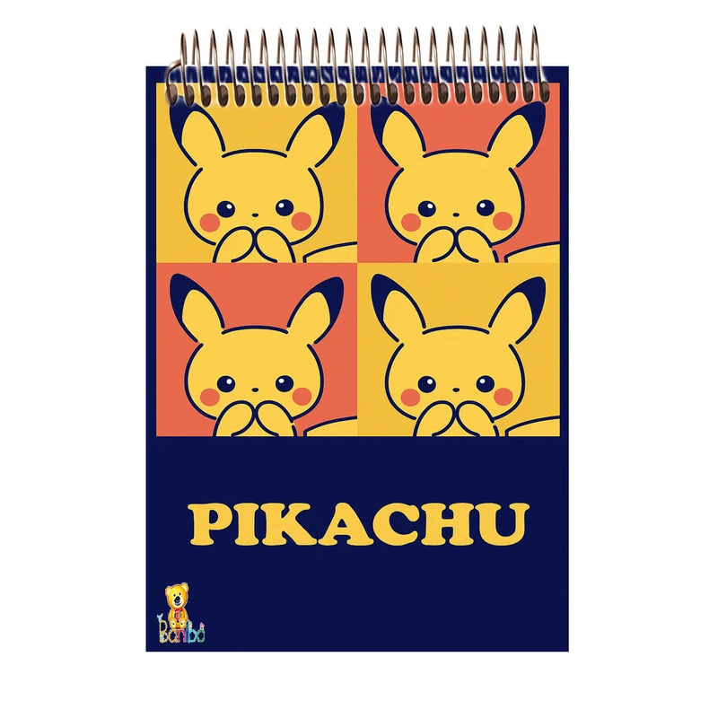 دفتر شطرنجی 100 برگ بانیبو مدل  پیکاچو کد 1127