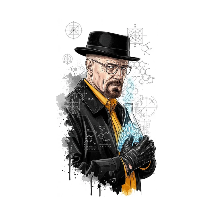 استیکر پارچه و لباس پاد آفرین مدل بریکینگ بد کد 2079