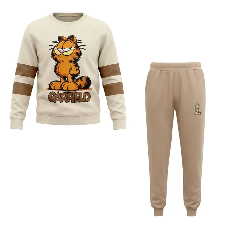 ست سویشرت و شلوار راحتی زنانه مدل گارفیلد کد PJ1547