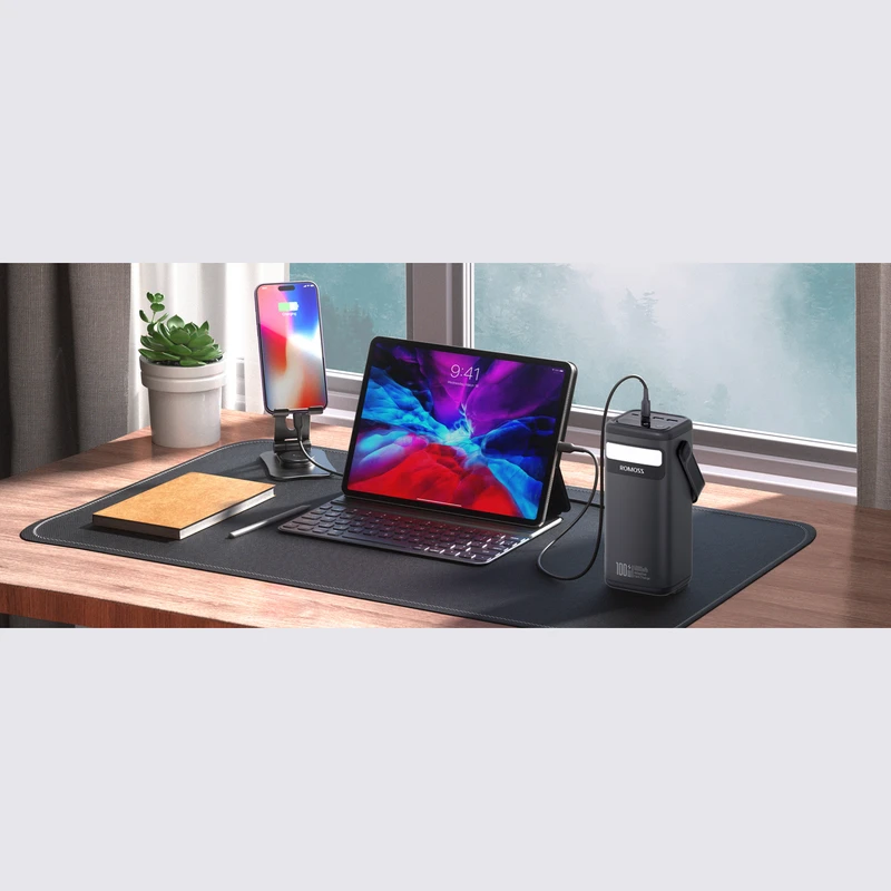 عکس شماره 13 : پاوربانک 100 وات راموس مدل m60 ظرفیت 60000 میلی آمپر ساعت