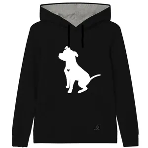 هودی دخترانه 27 مدل سگ کد T06 رنگ مشکی