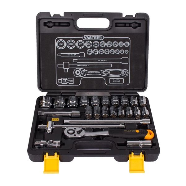مجموعه 24 عددی آچار و سری آچار بکس واستر مدل WRT-24-PCS مجموعه 24 عددی آچار و سری آچار بکس واستر مدل WRT-24-PCS