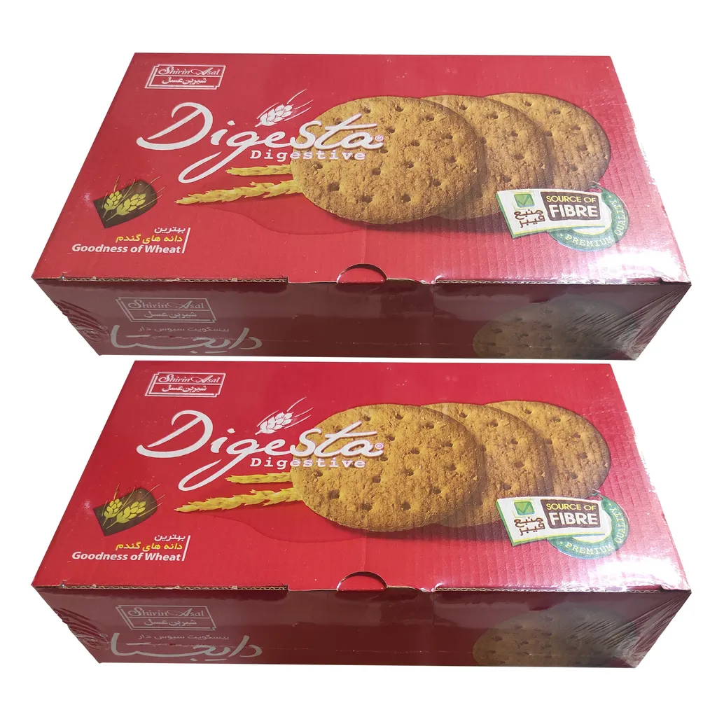 بیسکویت سبوس دار دایجستیو شیرین عسل - 700 گرم بسته 2 عددی
